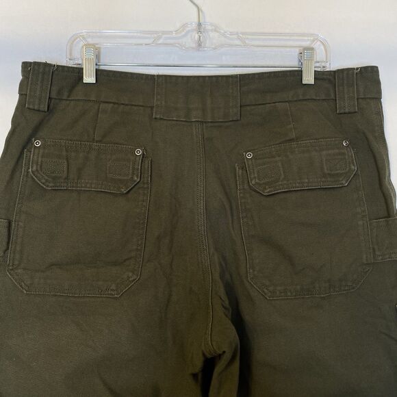 Duluth Trading Cargo Canvas Pants Men’s 36x29 Olive Green Work Outdoor Casual - Picture 10 of 12